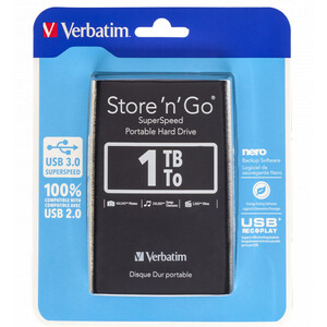 هارد اکسترنال ورباتیم Verbatim Store n Go 1TB + هدیه کیف هارد