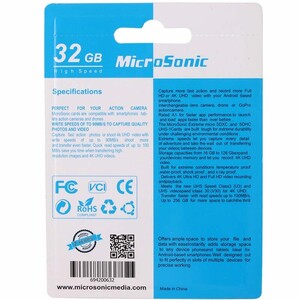 رم میکرو 32 گیگ میکروسونیک MicroSonic 533X U1 C10 100MB/s