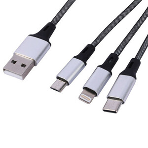 کابل سه سر فست شارژ 2.4 آمپر ارلدام EC-IMC017 طول 1.2 متر