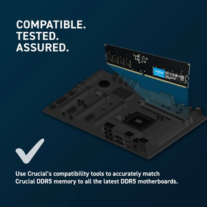 رم کامپیوتر کروشیال DDR5 32GB Single 4800MHz CL40