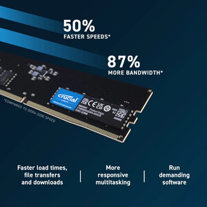 رم کامپیوتر کروشیال DDR5 32GB Single 4800MHz CL40