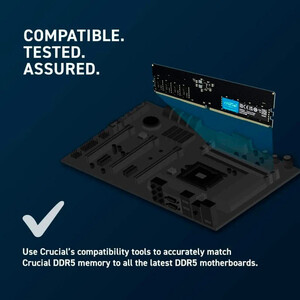 رم کامپیوتر کروشیال U-DIMM DDR5 8GB Single 4800MHz CL40