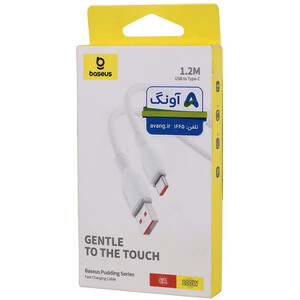 کابل تایپ سی فست شارژ 100 وات باسئوس Pudding P10355703 طول 1.2 متر کد 2