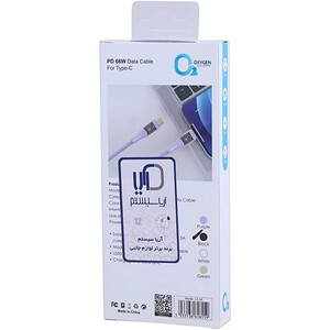 کابل دو سر تایپ سی فست شارژ 66 وات اکسیژن LX-24 طول 1 متر