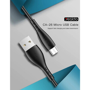 کابل میکرو یو اس بی 2.4 آمپر یسیدو CA26 طول 1 متر