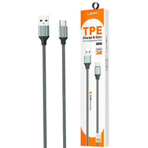 کابل میکرو یو اس بی فست شارژ 2.4 آمپر الدینیو LS442 طول 2 متر