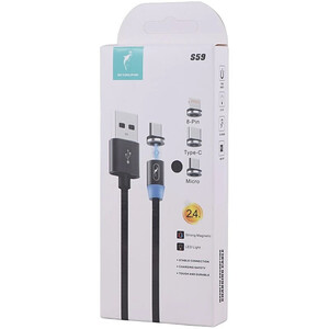 کابل میکرو یو اس بی فست شارژ 2.4 آمپر اسکای دلفین S59 طول 1 متر