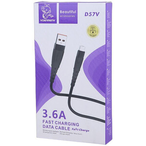 کابل میکرو یو اس بی فست شارژ 3.6 آمپر دنمن D57V طول 1 متر