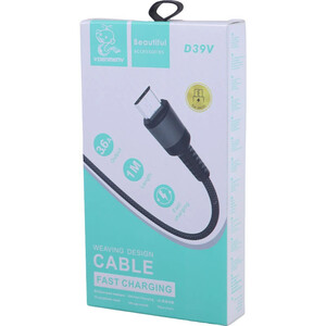 کابل میکرو یو اس بی فست شارژ 3.6 آمپر دنمن D39V طول 1 متر