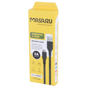 کابل میکرو یو اس بی فست شارژ 5 آمپر ماسارو M308A طول 1.1 متر
