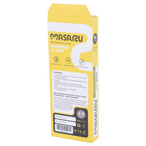 کابل میکرو یو اس بی فست شارژ 5 آمپر ماسارو M308A طول 1.1 متر