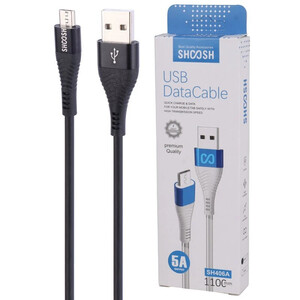 کابل میکرو یو اس بی فست شارژ 5 آمپر شوش SH406A طول 1.1 متر