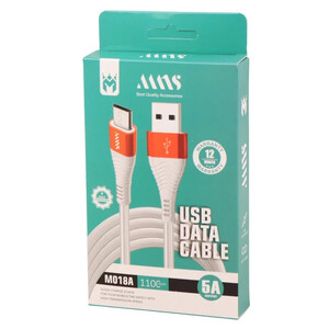 کابل میکرو یو اس بی فست شارژ 5 آمپر ام ان اس M018A طول 1.1 متر
