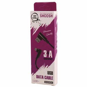 کابل میکرو یو اس بی فست شارژ 3 آمپر شوش SH245A دو سر L طول 1.1 متر