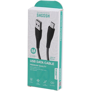 کابل میکرو یو اس بی فست شارژ 5 آمپر شوش SH401A طول 1.1 متر