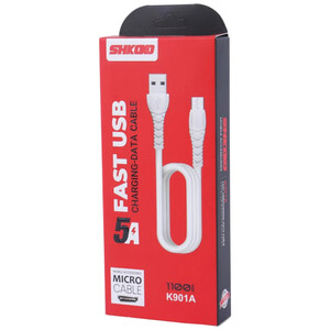 کابل میکرو یو اس بی فست شارژ 5 آمپر شکاکو K901A طول 1.1 متر