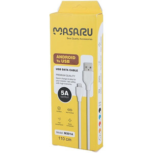 کابل میکرو یو اس بی فست شارژ 5 آمپر ماسارو M301A طول 1.1 متر