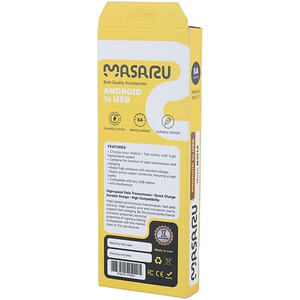 کابل میکرو یو اس بی فست شارژ 5 آمپر ماسارو M301A طول 1.1 متر