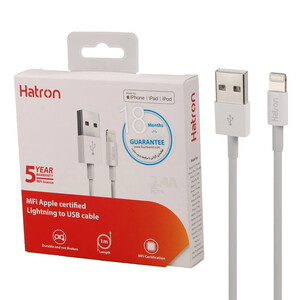 کابل لایتنینگ فست شارژ 2.4 آمپر هترون HC275I طول 1 متر