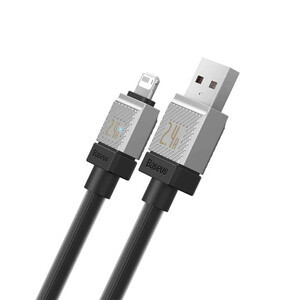 کابل لایتنینگ فست شارژ 2.4 آمپر باسئوس CoolPlay CAKW0004 طول 1 متر