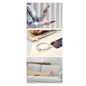 کابل کوتاه لایتنینگ فست شارژ 2.4 آمپر باسئوس Calys-02 طول 25 سانتی متر