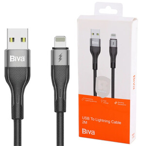 کابل لایتنینگ فست شارژ 3 آمپر بیوا C-20L طول 2 متر