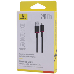 کابل لایتنینگ فست شارژ 2.4 آمپر باسئوس Dura P10377801U01 طول 1 متر