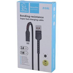 کابل لایتنینگ فست شارژ 3 آمپر دنمن D58L طول 1 متر