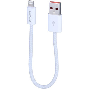 کابل کوتاه لایتنینگ فست شارژ 25 وات الدینیو LS901 طول 20 سانتی متر