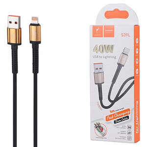 کابل لایتنینگ فست شارژ 40 وات اسکای دلفین S39L طول 1 متر