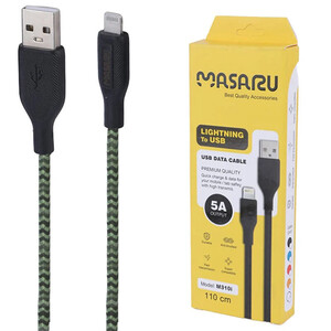کابل لایتنینگ فست شارژ 5 آمپر ماسارو M310i طول 1.1 متر