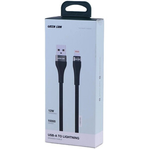 کابل لایتنینگ فست شارژ 12 وات گرین لاین GNBRUSALGBK طول 1 متر