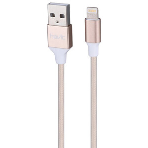 کابل لایتنینگ فست شارژ 2.1 آمپر هویت HV-CB721X طول 1 متر