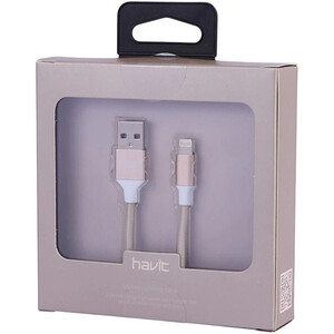 کابل لایتنینگ فست شارژ 2.1 آمپر هویت HV-CB721X طول 1 متر