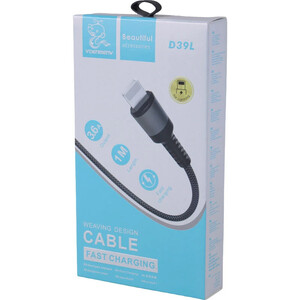 کابل لایتنینگ فست شارژ 3.6 آمپر دنمن D39L طول 1 متر