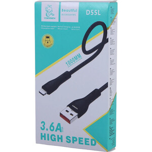 کابل لایتنینگ فست شارژ 3.6 آمپر دنمن D55L طول 1 متر