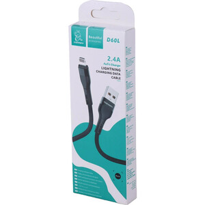 کابل لایتنینگ فست شارژ 2.4 آمپر دنمن D60L طول 1 متر