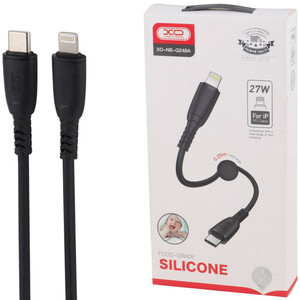 کابل کوتاه تایپ سی به لایتنینگ فست شارژ 27 وات ایکس او XO-NB-Q248A طول 25 سانتی متر