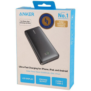 پاور بانک فست شارژ انکر Anker 533 A1249 QC PD 25W ظرفیت 10000 میلی آمپر ساعت