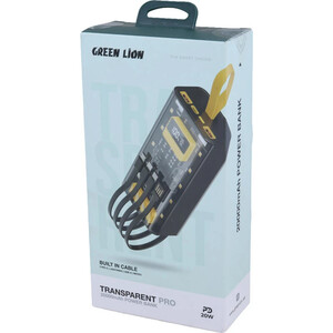 پاور بانک فست شارژ گرین لاین Transparent Pro PD 20W ظرفیت 20000 میلی آمپر ساعت