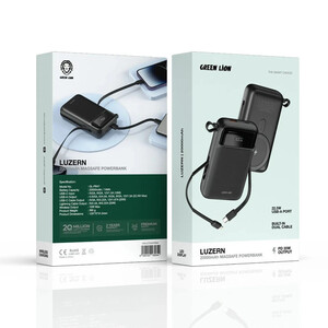 پاور بانک بی سیم فست شارژ گرین لاین Luzern GL-PB47 PD 22.5W ظرفیت 20000 میلی آمپر ساعت