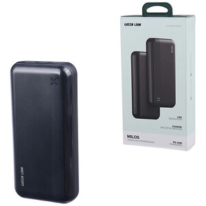 پاور بانک فست شارژ گرین لاین Milos GL-PB84 GNMIL20KPBBK PD 20W ظرفیت 20000 میلی آمپر ساعت