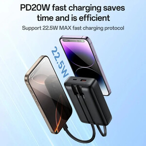 پاور بانک فست شارژ یسیدو YP84 QC PD 22.5W ظرفیت 10000 میلی آمپر ساعت