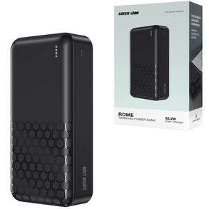 پاور بانک فست شارژ گرین لاین Rome PD 22.5W ظرفیت 30000 میلی آمپر ساعت