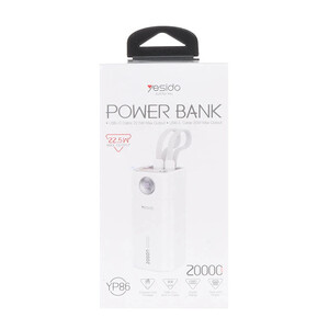 پاور بانک فست شارژ یسیدو YP86 PD 22.5W ظرفیت 20000 میلی آمپر ساعت