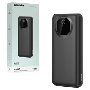 پاور بانک گرین لاین Nairo GL-PX39 GNNAR20PB 12W ظرفیت 20000 میلی آمپر ساعت