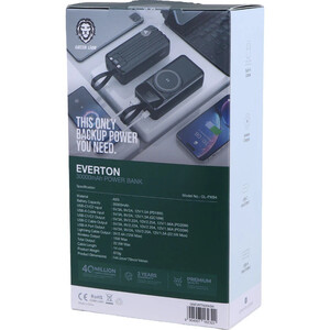 پاور بانک بی سیم فست شارژ گرین لاین Everton GL-PXB4 GNEVRTN30K QC PD 22.5W ظرفیت 30000 میلی‌ آمپر ساعت