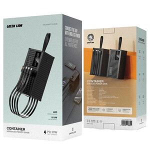 پاور بانک فست شارژ گرین لاین Container GL-PB82 GNCONPB50K QC3.0 PD 22.5W ظرفیت 50000 میلی‌ آمپر ساعت