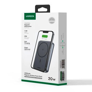 پاور بانک بی سیم فست شارژ یوگرین PB561-25208 QC3.0 PD3.0 20W ظرفیت 10000 میلی آمپر ساعت