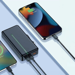 پاور بانک فست شارژ گرین لاین Boston GL-PX33 GNBOS10KPBBK QC3.0 PD 20W ظرفیت 10000 میلی آمپر ساعت